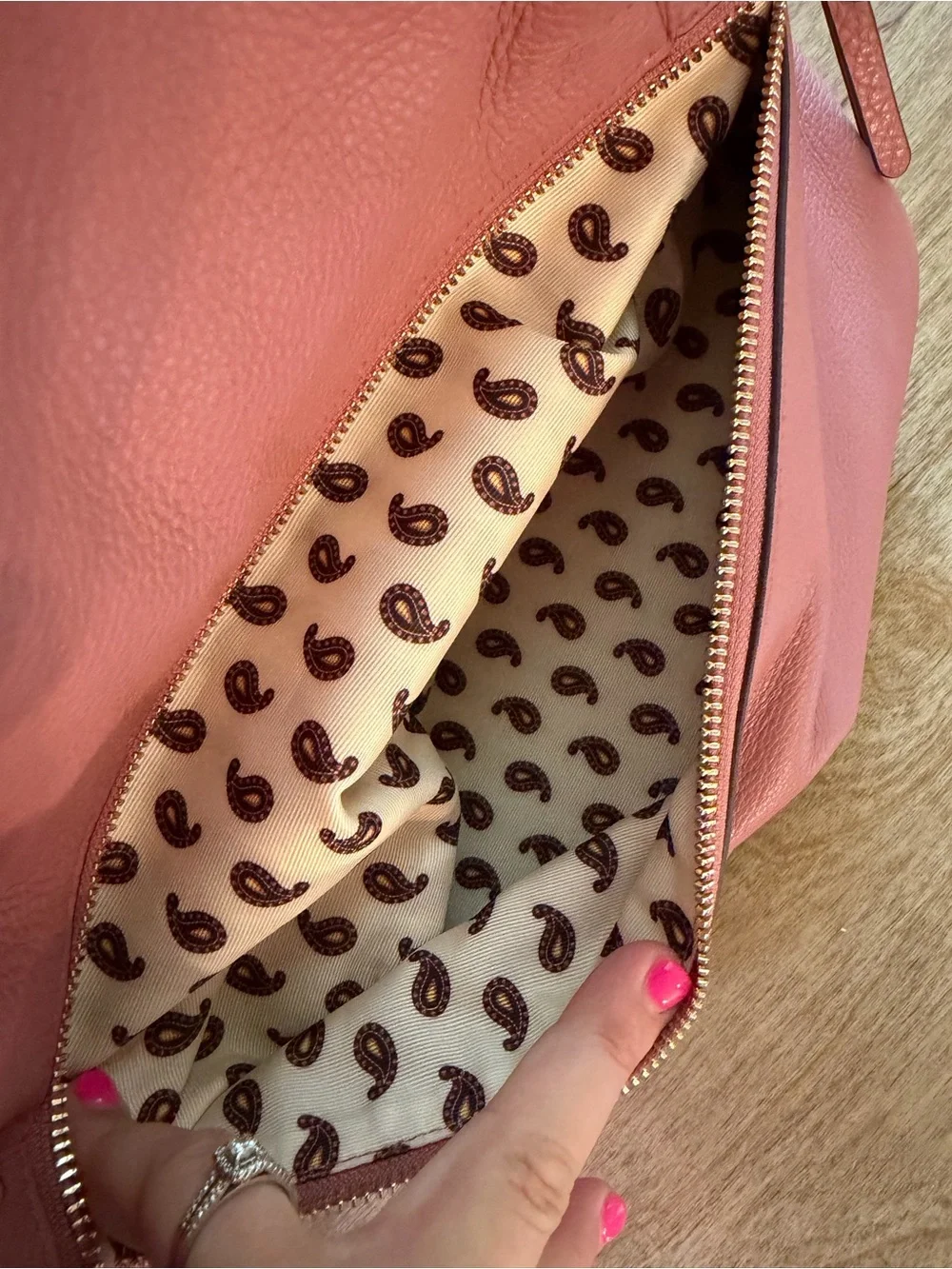 Vera Bradley Dusty Rose Leather Backpack